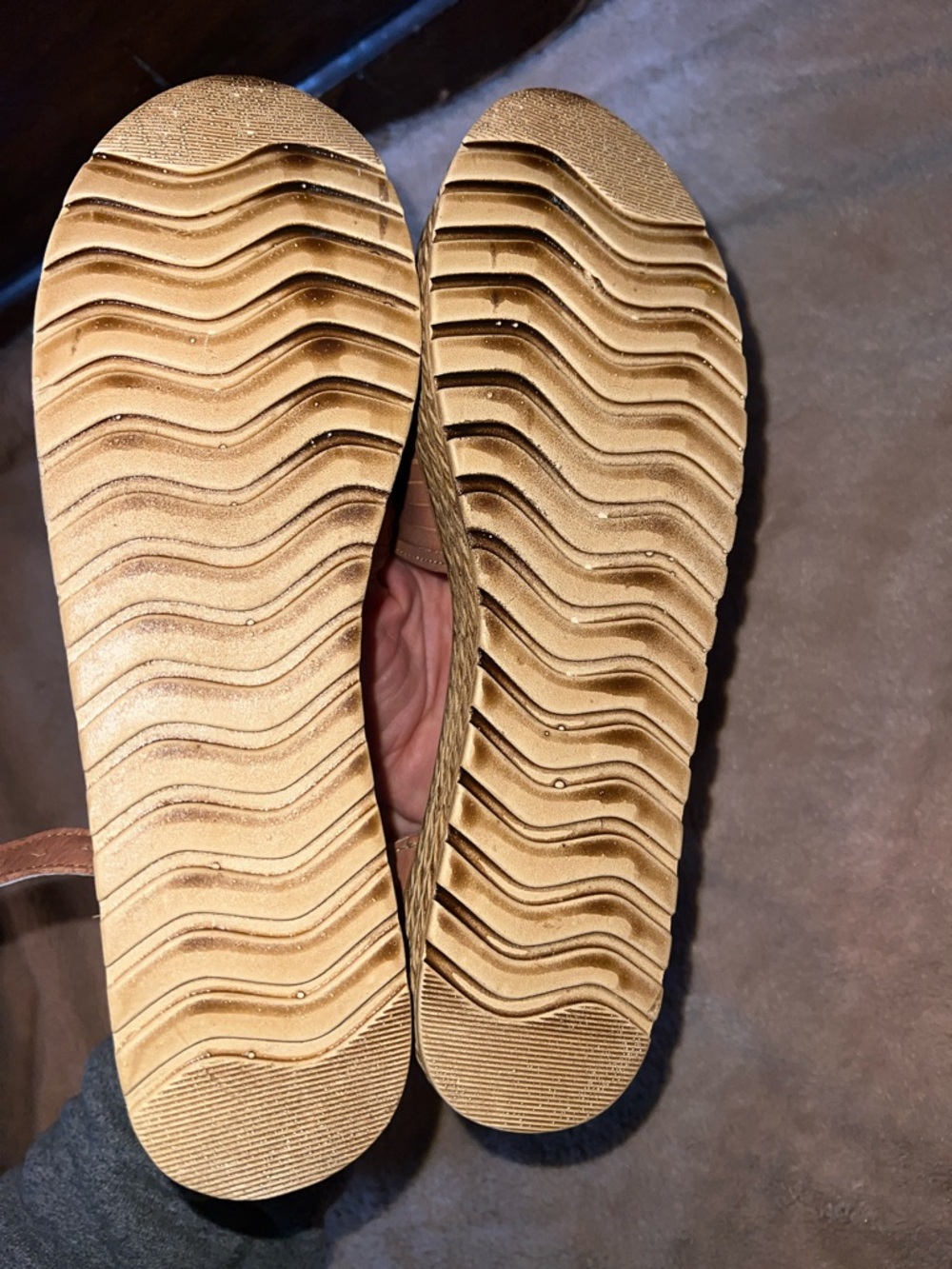 Macarena Collection Woven Ankle-Strap Women's Flats in Tan - Picture 5 of 5